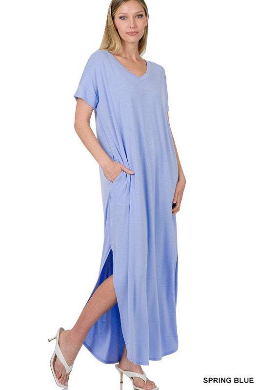 Melania Maxi Dress-Spring Blue