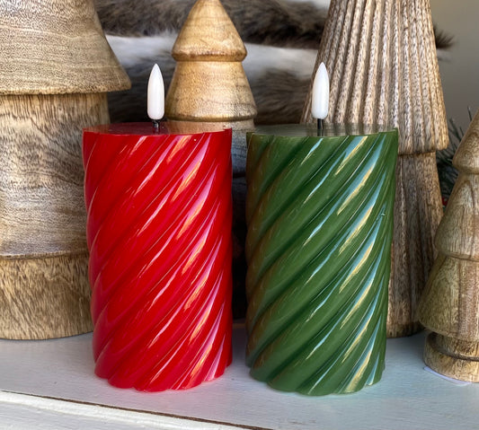 Ribbed Candle Set of 2