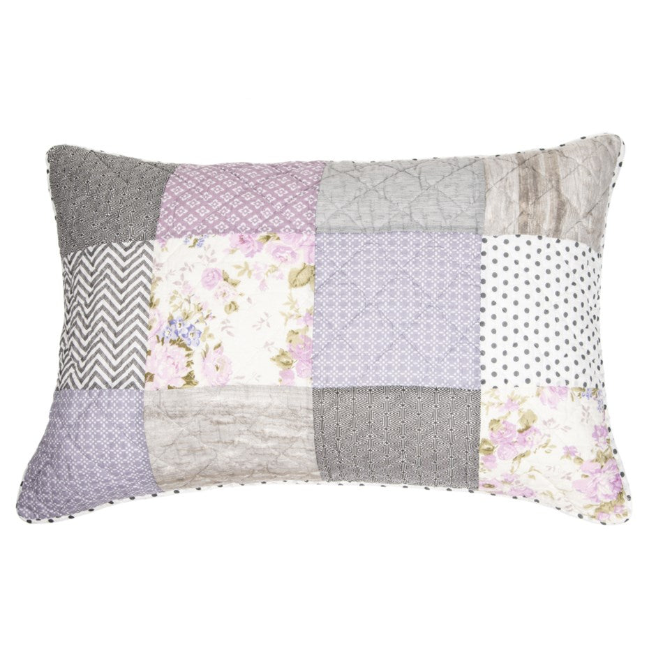 Théoline lilac patchwork pillow sham set(final sale)