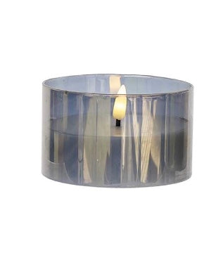 Grey LED glass candle