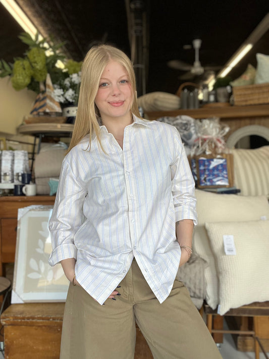 LUERA STRIPED BLOUSE-LEMON