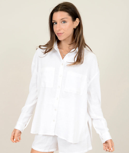 Alaia Gauze Shirt-White
