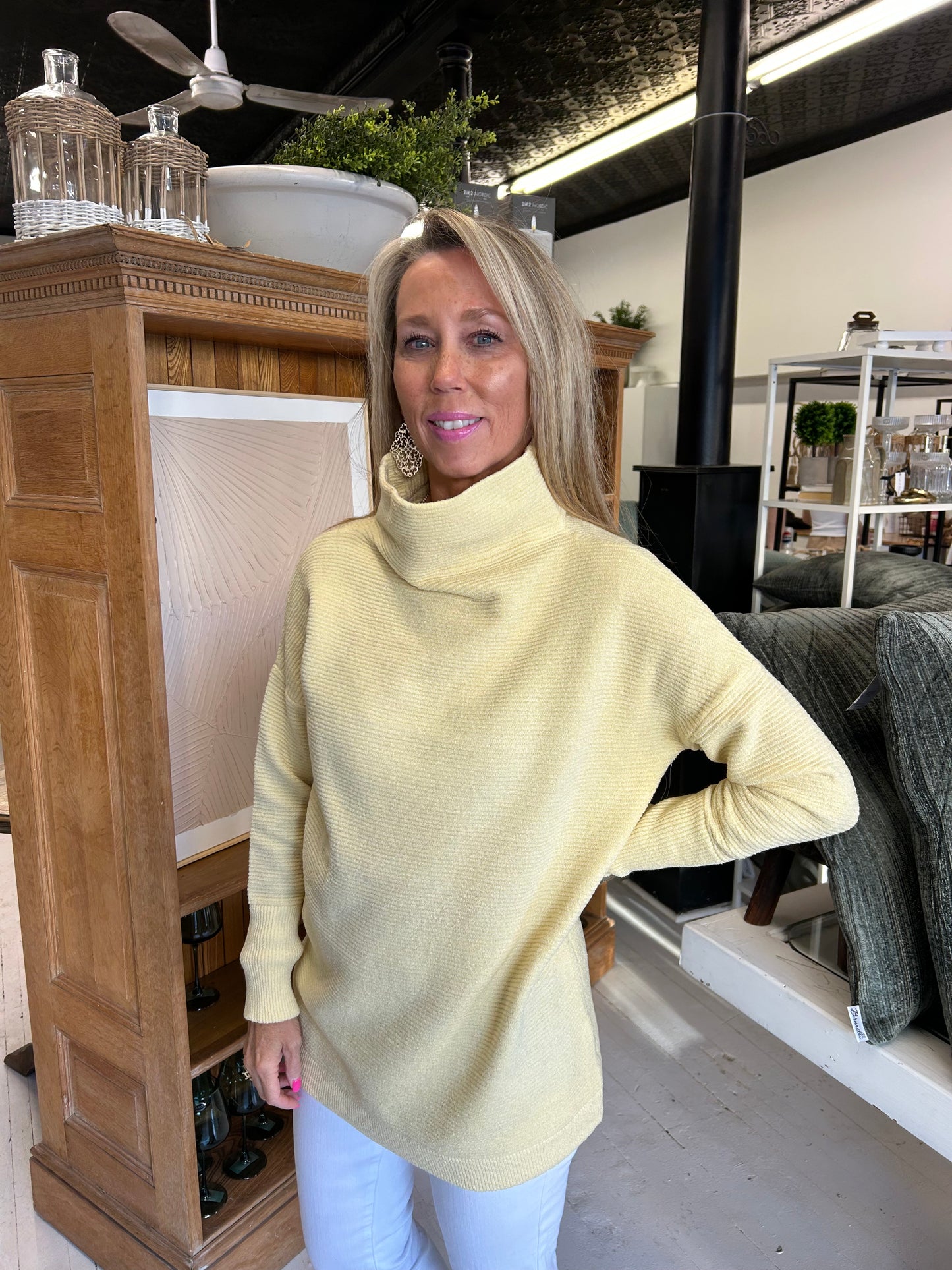 Nancy Ottoman Sweater-Pale Yellow( final sale)