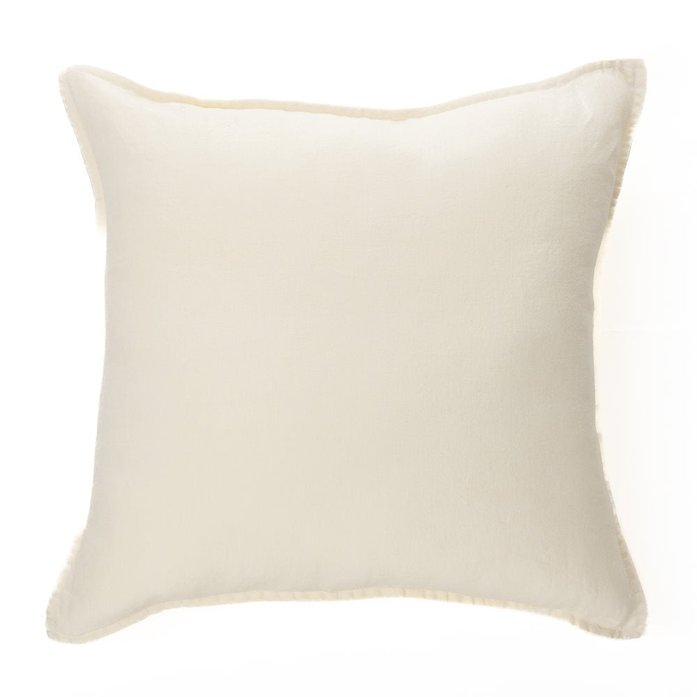 Linen Stone Wash Pillow-Cream