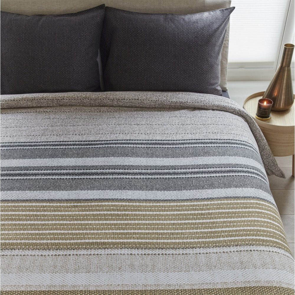 GEPPETTO GREY FLANNEL DUVET COVER-QUEEN