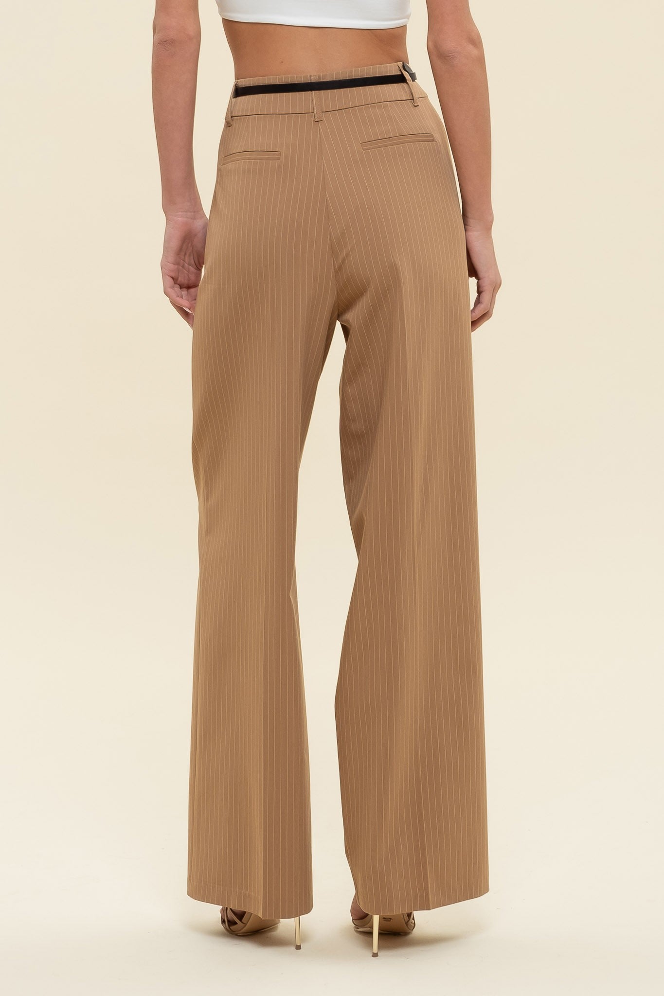 Pinestripe Wide Leg Pants(final sale)