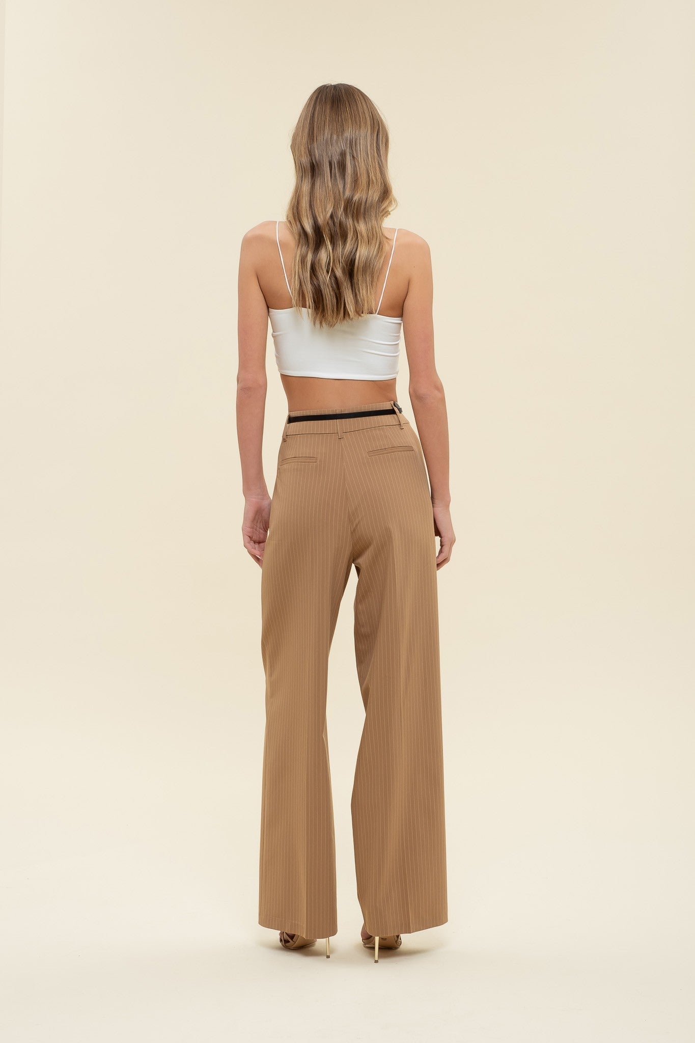 Pinestripe Wide Leg Pants(final sale)