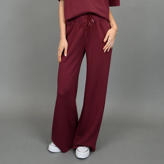 Erika Drawstring Pant-Oxblood