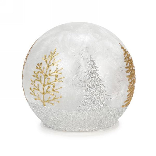 Globe Led with gold & silver trees 5”