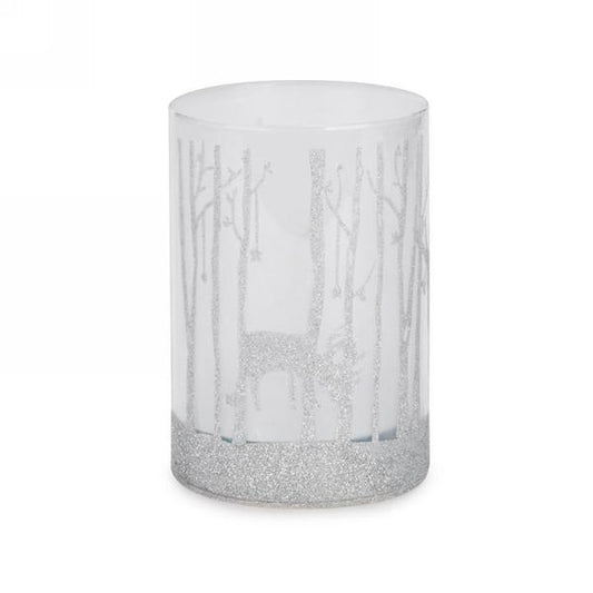 Led glitter glass decor-deer 5”