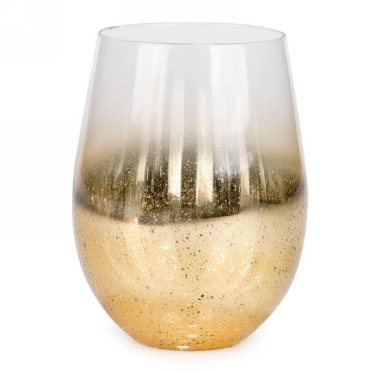 Stemless wine glass - gold base