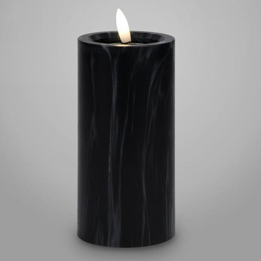 Black marbled 6”candle