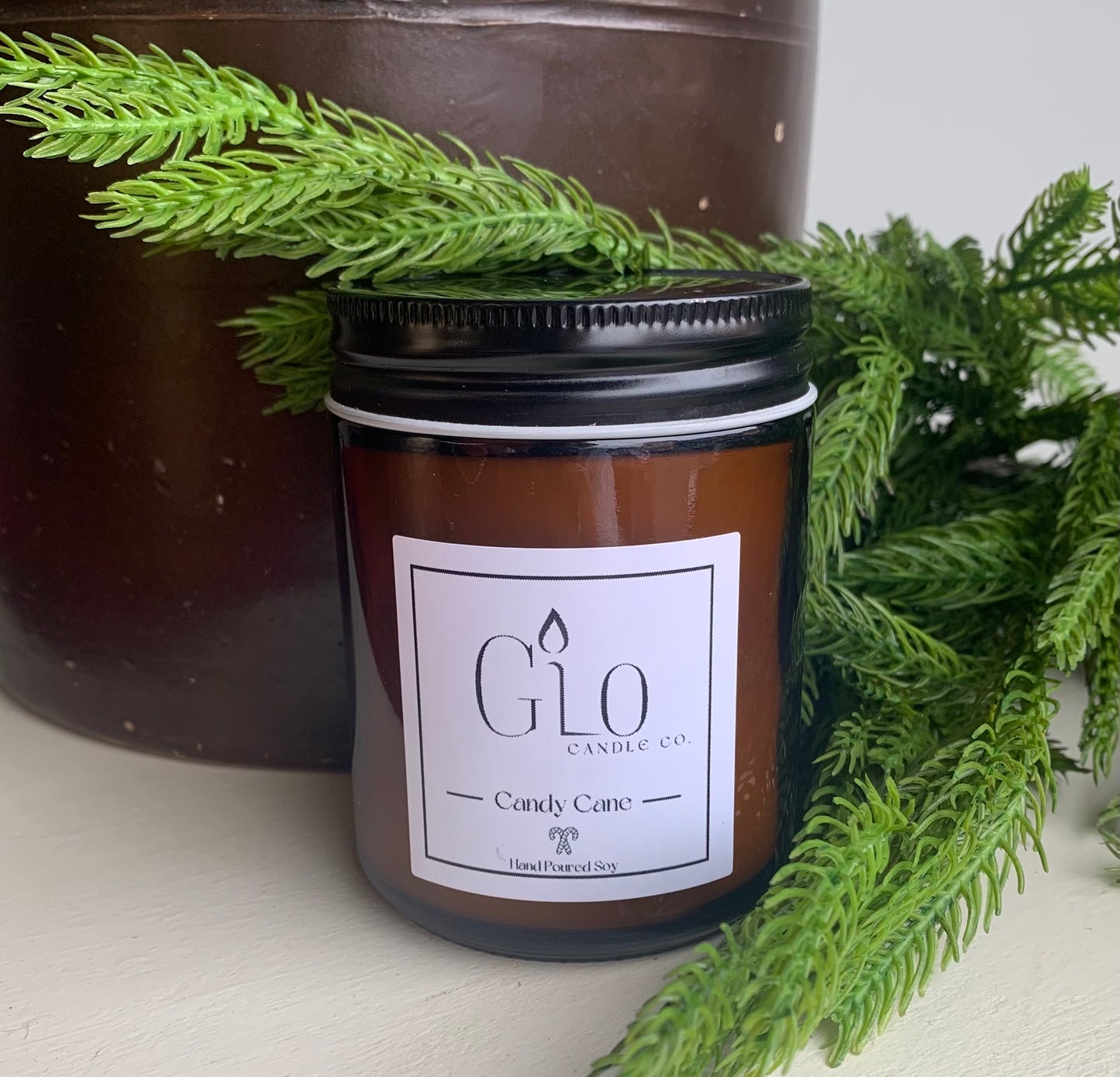 Glo Candle-Candy Cane