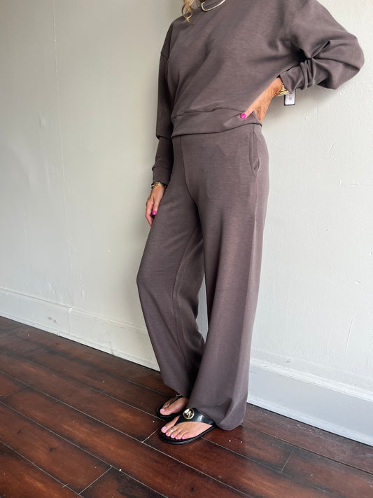 Victoria Modal Wide Leg Pant-Walnut