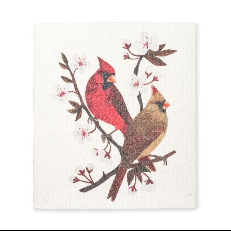 Cardinals & Cherry Blossoms Dishcloth