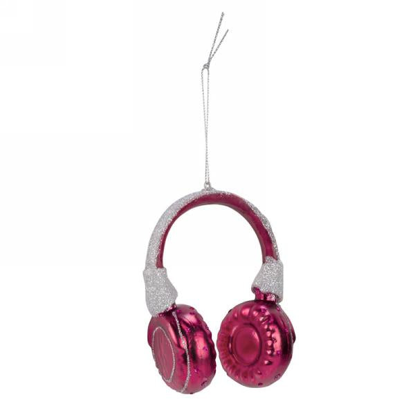 Pink headphone ornament