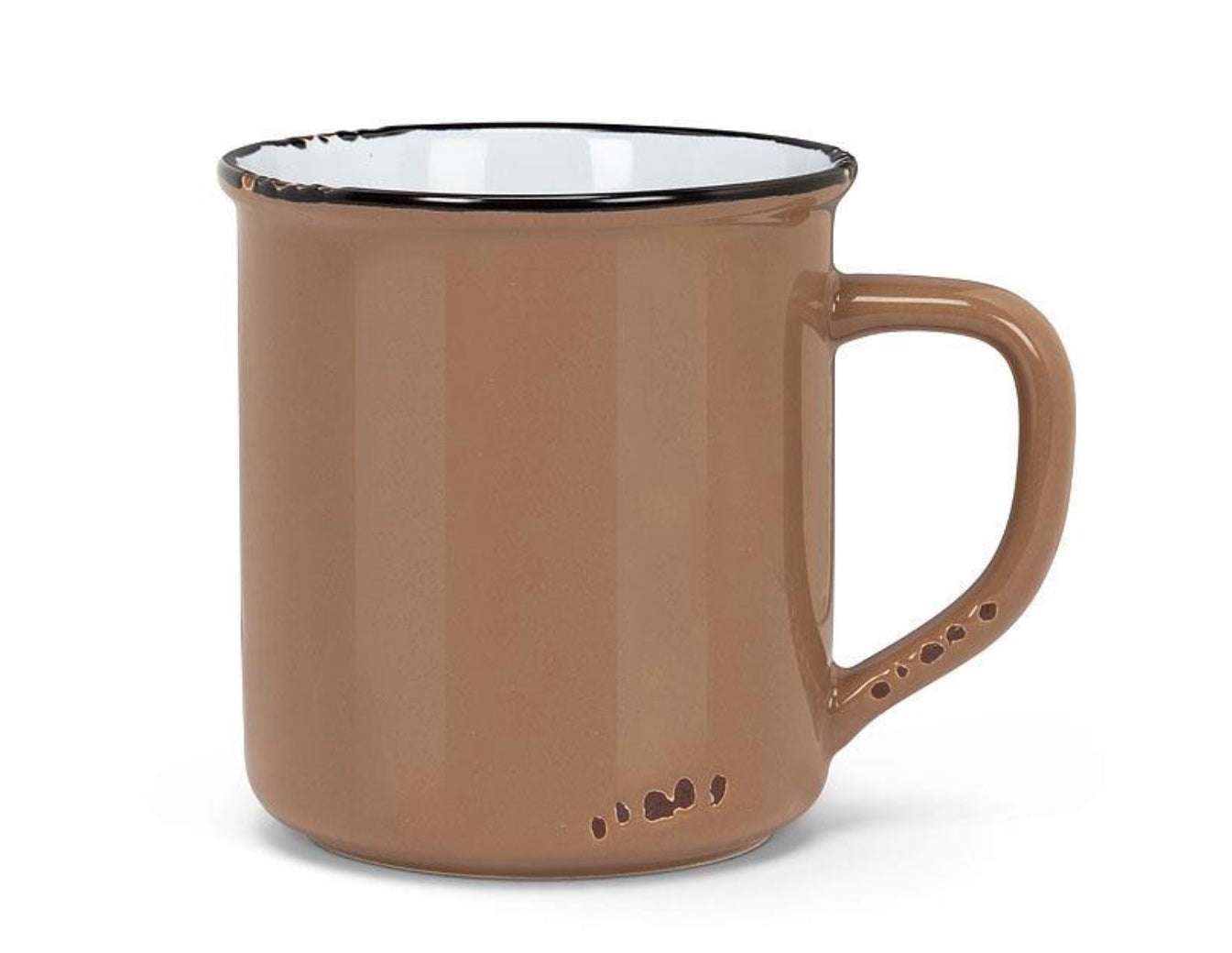 Enamel Look Mug-Brown