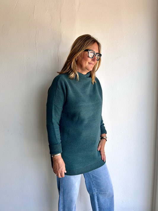 Nancy Ottoman Sweater-Dark Green