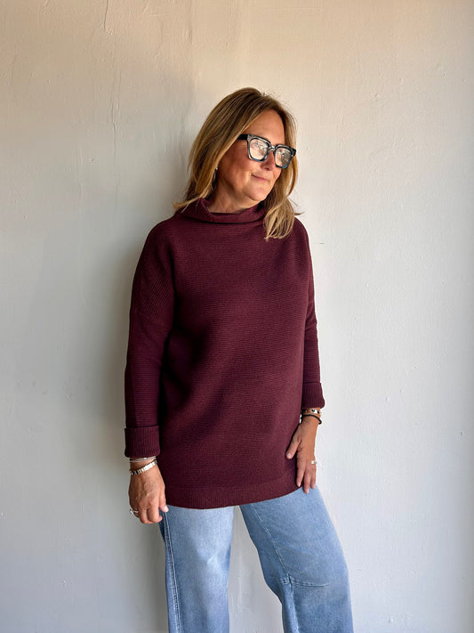 Nancy Ottoman Sweater-Prune