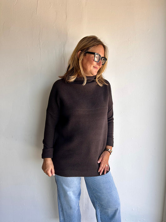 Nancy Ottoman Sweater-Walnut