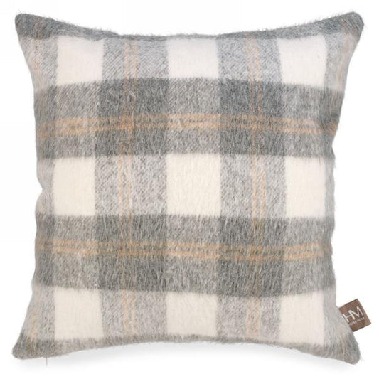 Grey & White Plaid Cushion