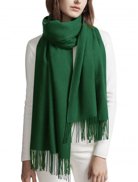 Mercedes Cashmere Feel Scarf-Green