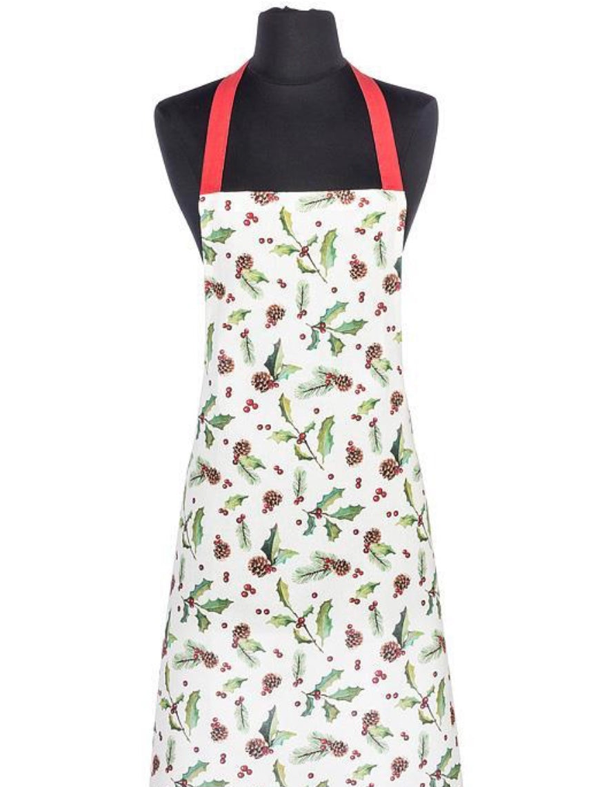 Holly, PInecones & Berries Apron