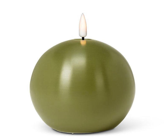 Luxlite battery operated candle ball-Green