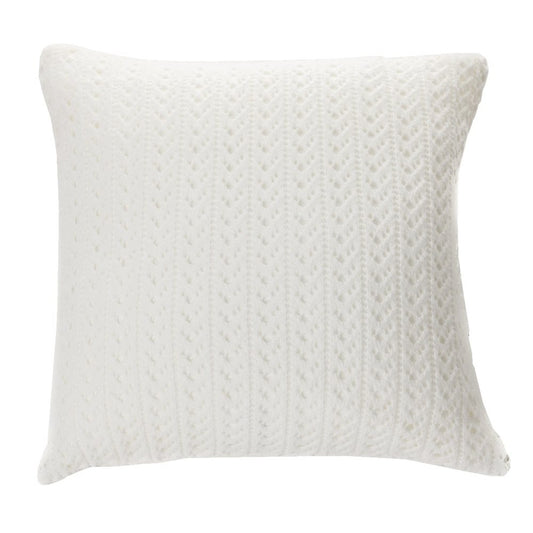 NAJA KNIT DECORATIVE PILLOW-WHITE