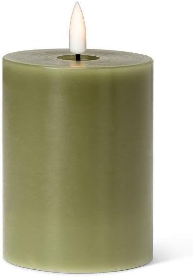 Luxlite battery operated candles-Green 4"