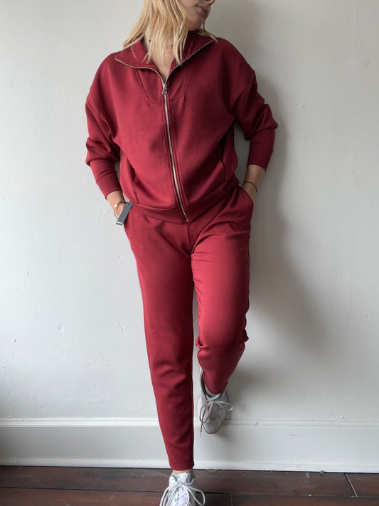 Julina Scuba Tapered Pant-Chili( final sale)
