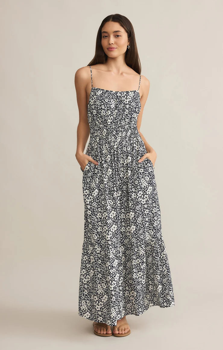 TOLUCA YNEZ FLORAL MAXI DRESS-ECLIPSE