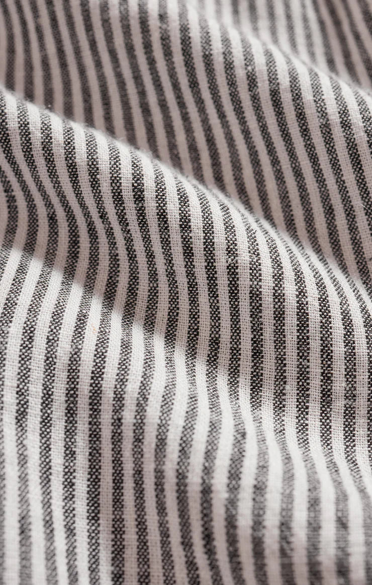 PERFECT LINEN STRIPE TOP-SEA SALT