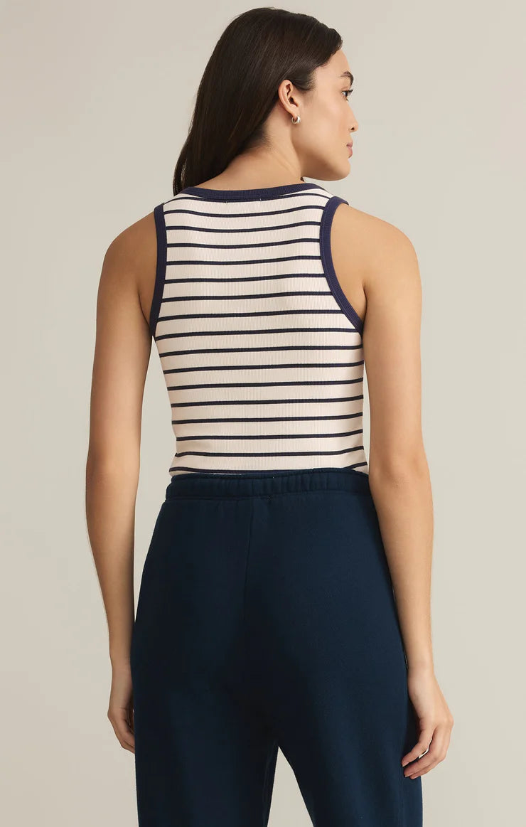 HADLEY STRIPED RIB TANK-SUPER NOVA