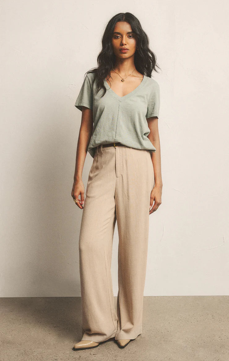 MICAH LINEN PANT-PUTTY