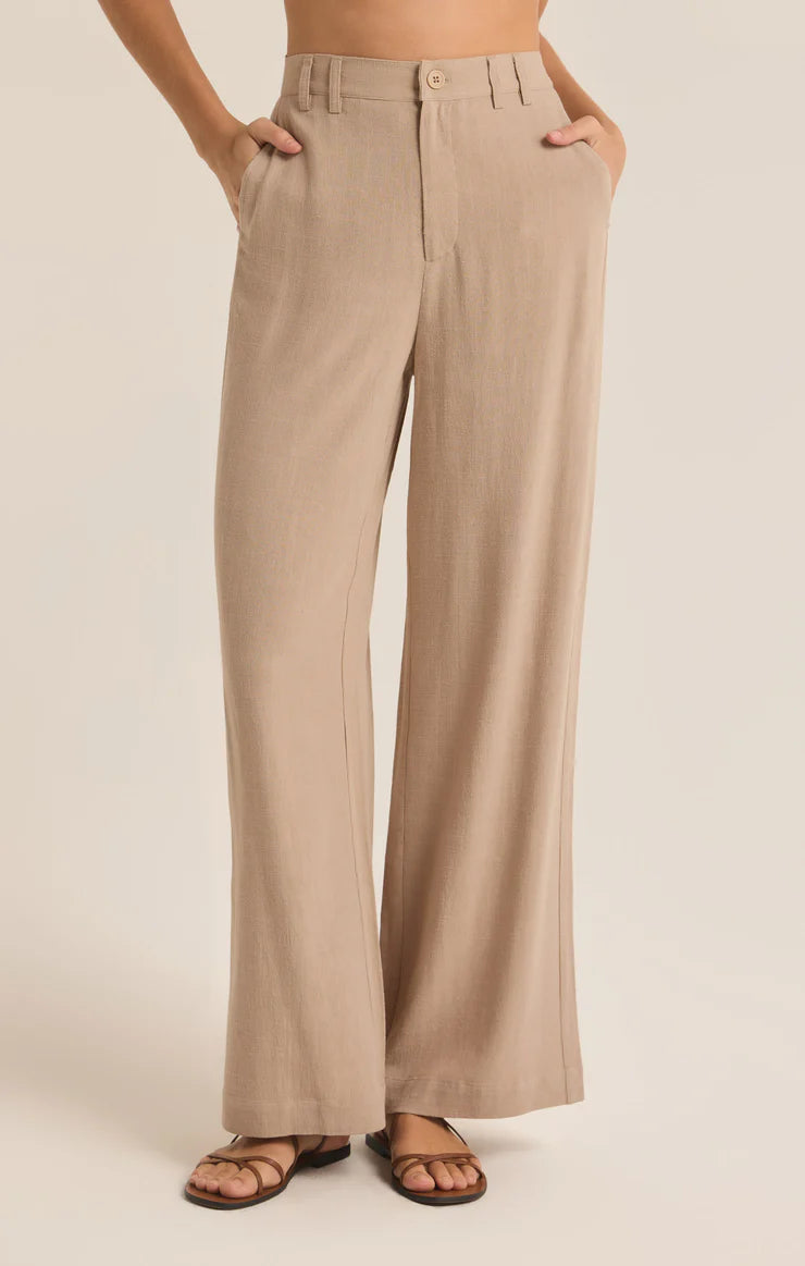 MICAH LINEN PANT-PUTTY