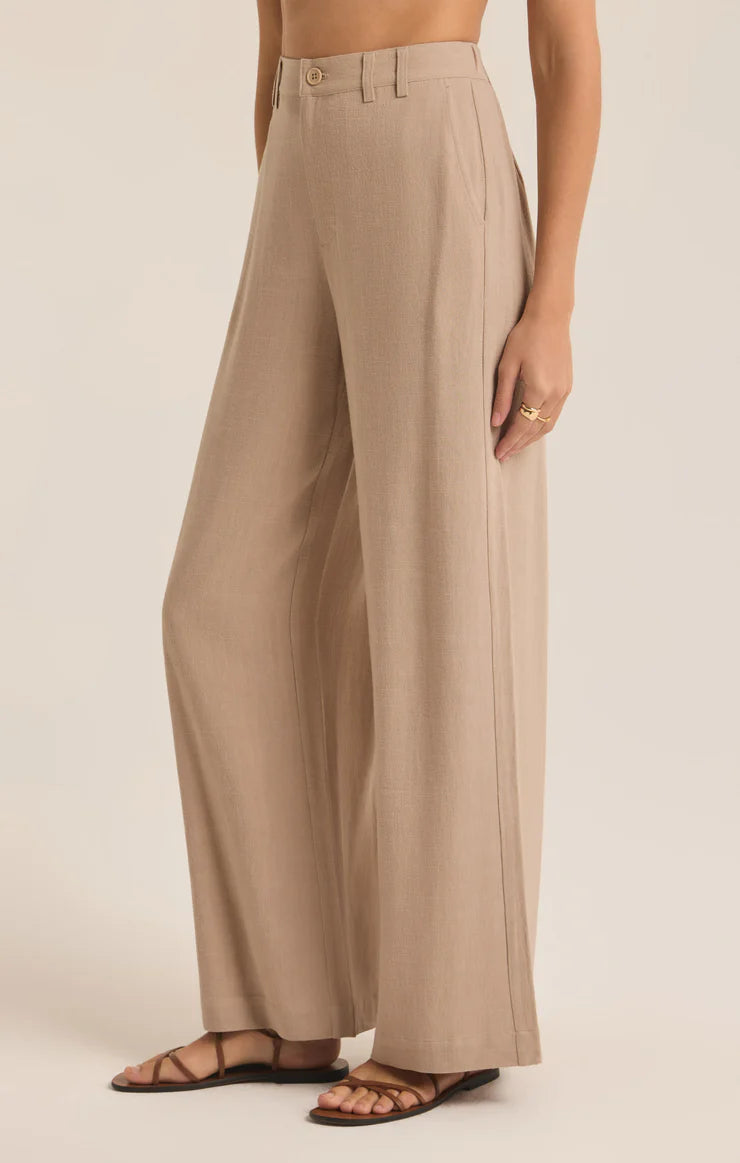 MICAH LINEN PANT-PUTTY