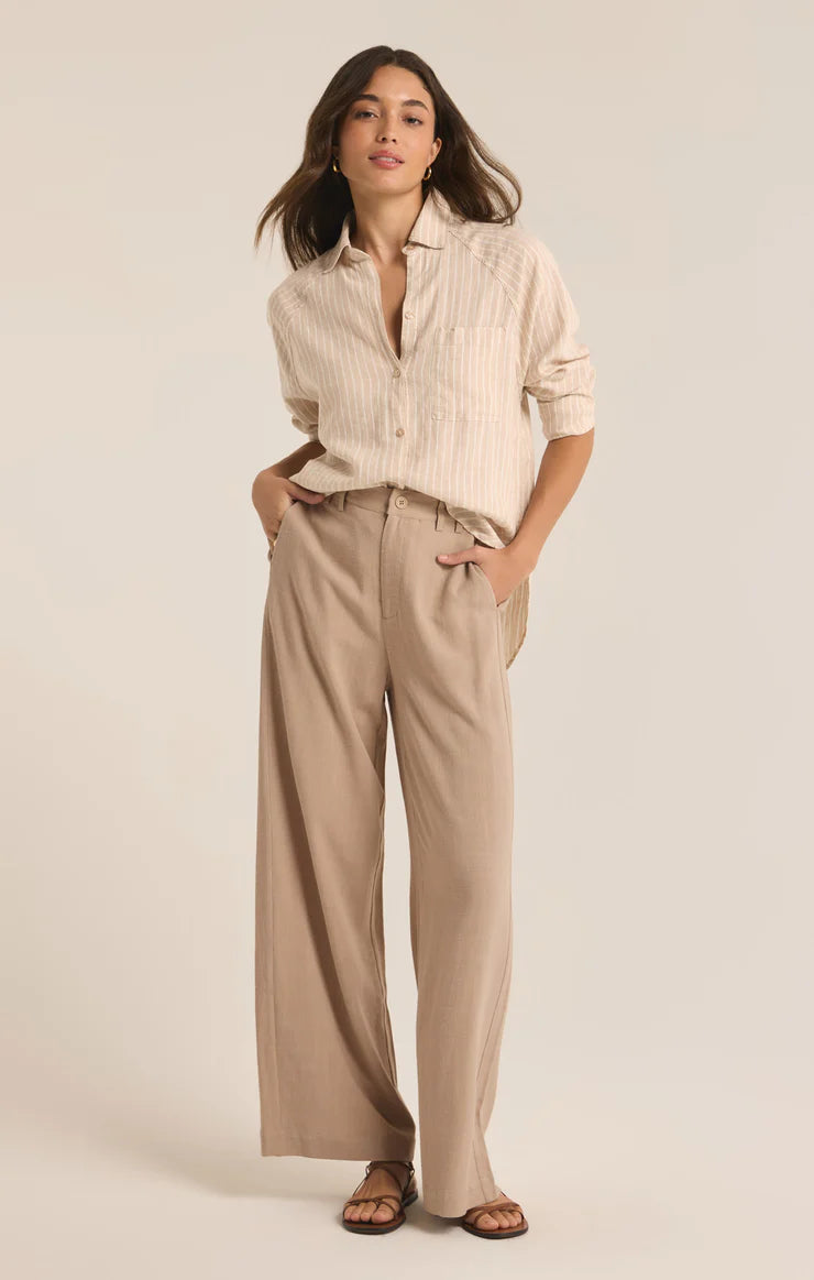 MICAH LINEN PANT-PUTTY