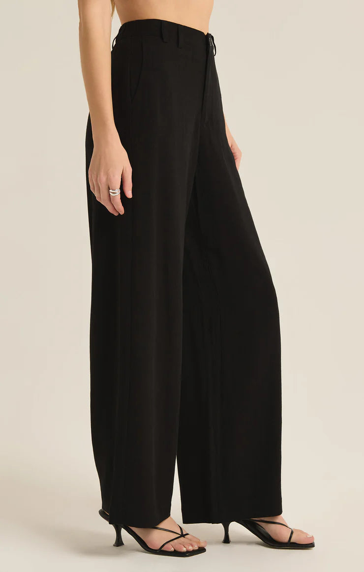 MICAH LINEN PANT-BLACK