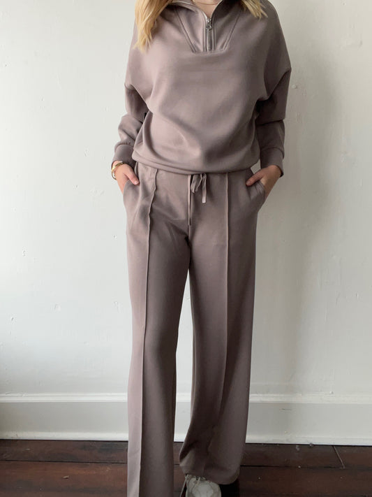 Prida Scuba Straight Leg Pant-Fog