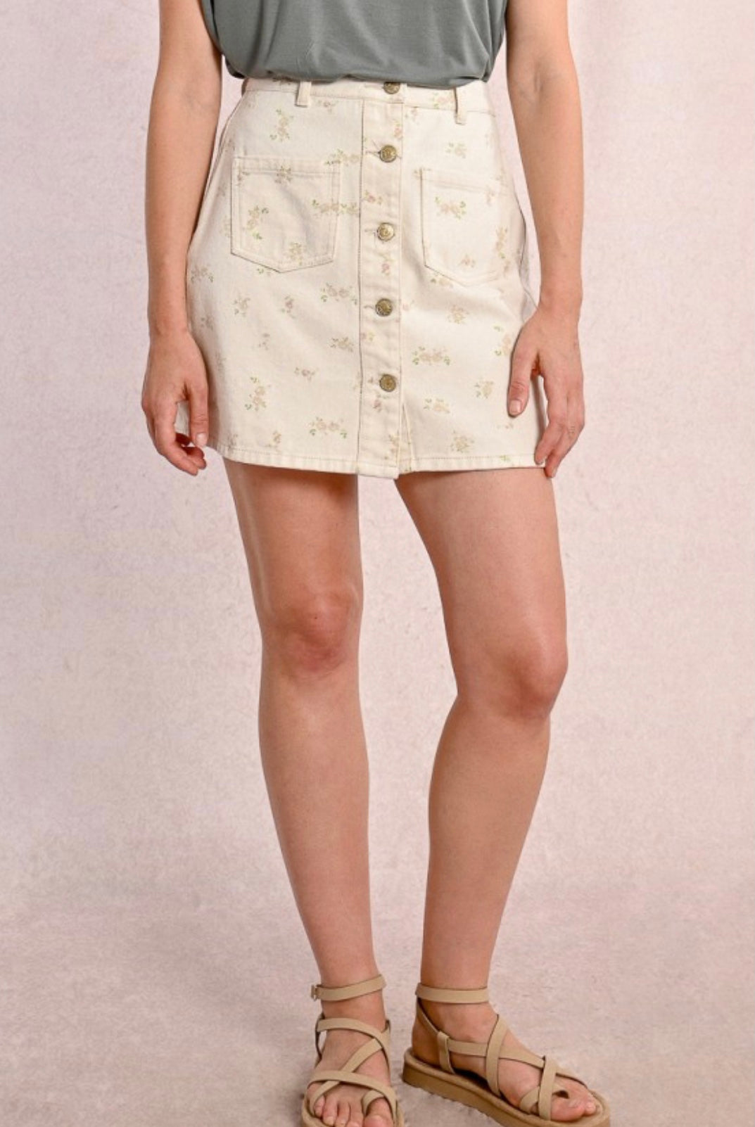 Ditsy Flower Mini Skirt