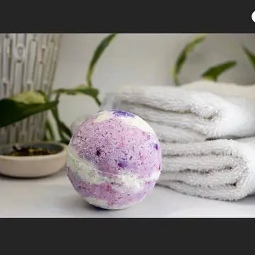 Natural Bath Bombs with Essential Oils-Lavender