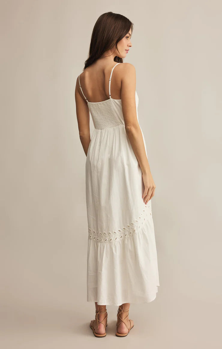 CITADELLE EMBROIDERED LINEN MAXI DRESS