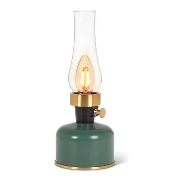 Lantern LED Lamp with Chimney-Green