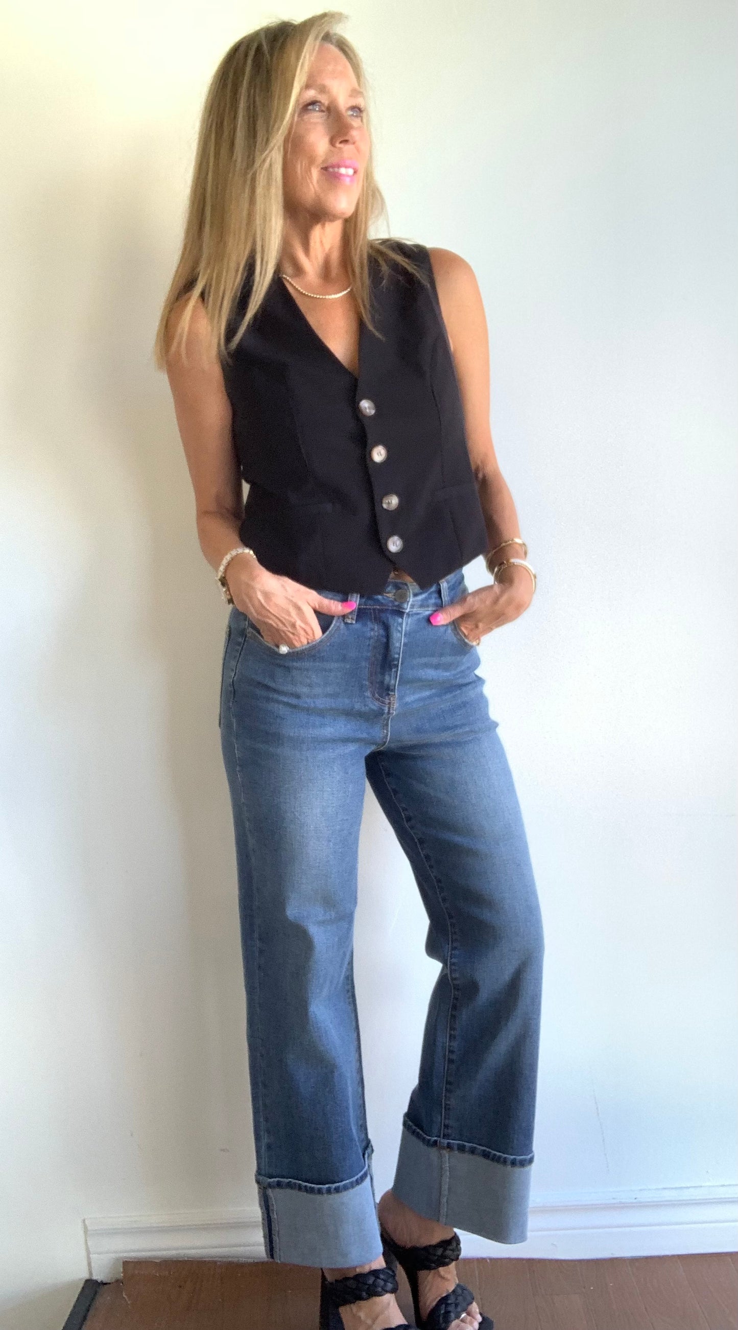 Carla Stretch Cuff Denim