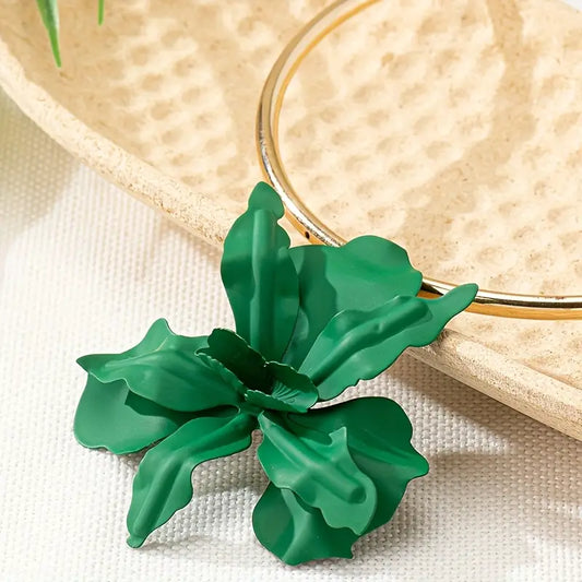 Chocker Necklace-Green Flower