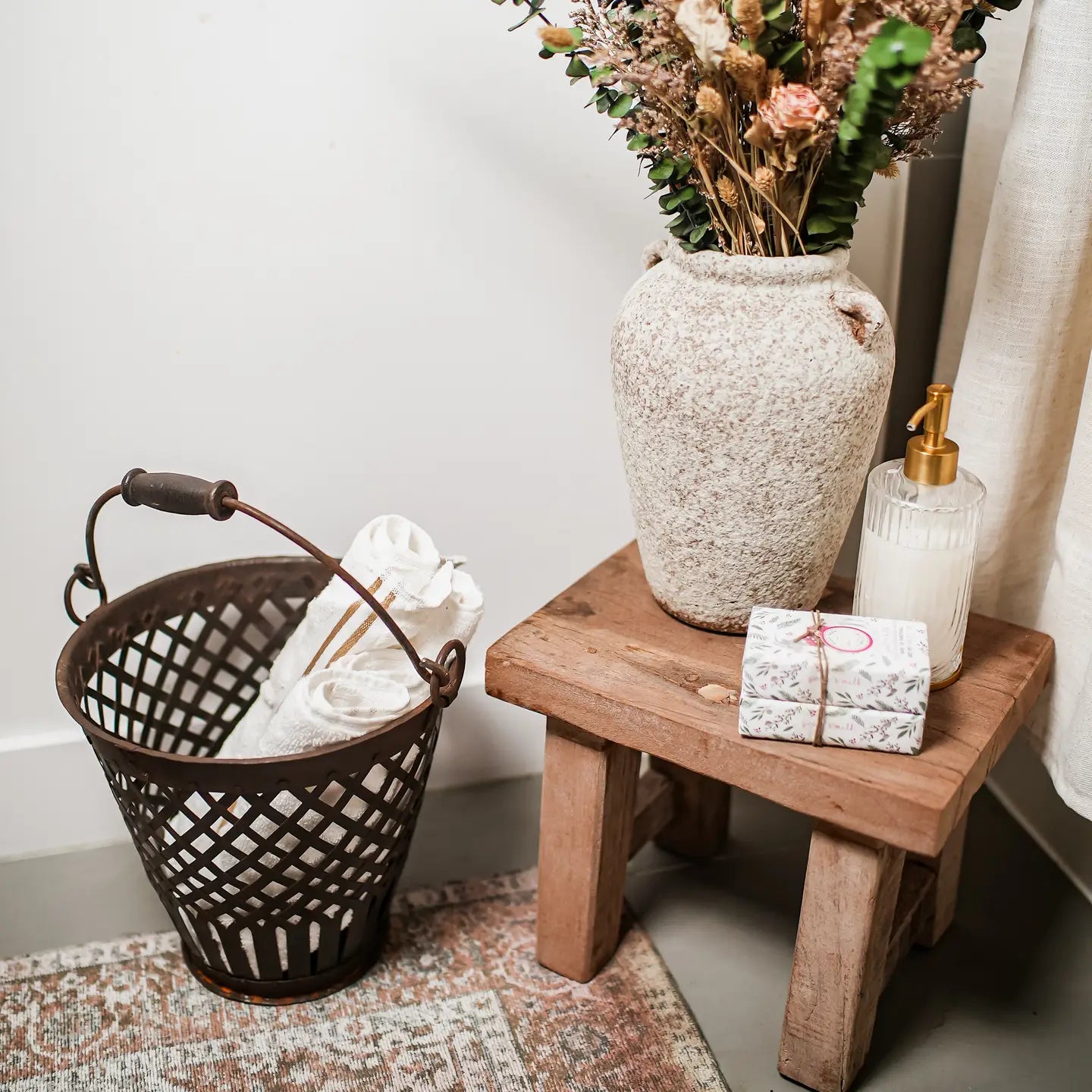 Vintage Iron Basket
