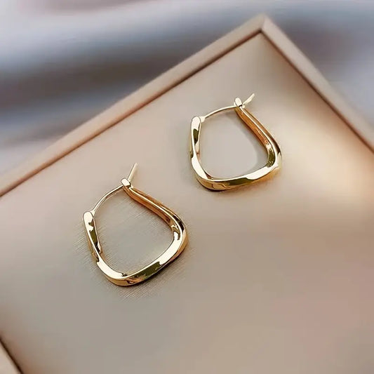 Twisted Square Hoop Earrings