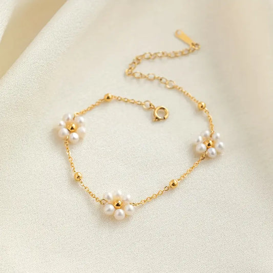 Daisy May Bracelet-White