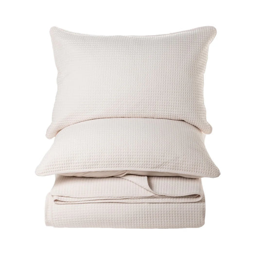 ATELIER SOLID CREAM QUILT-KING
